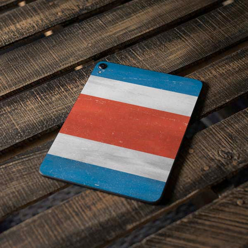Costa Rican Flag Distressed Apple iPad Pro Skin